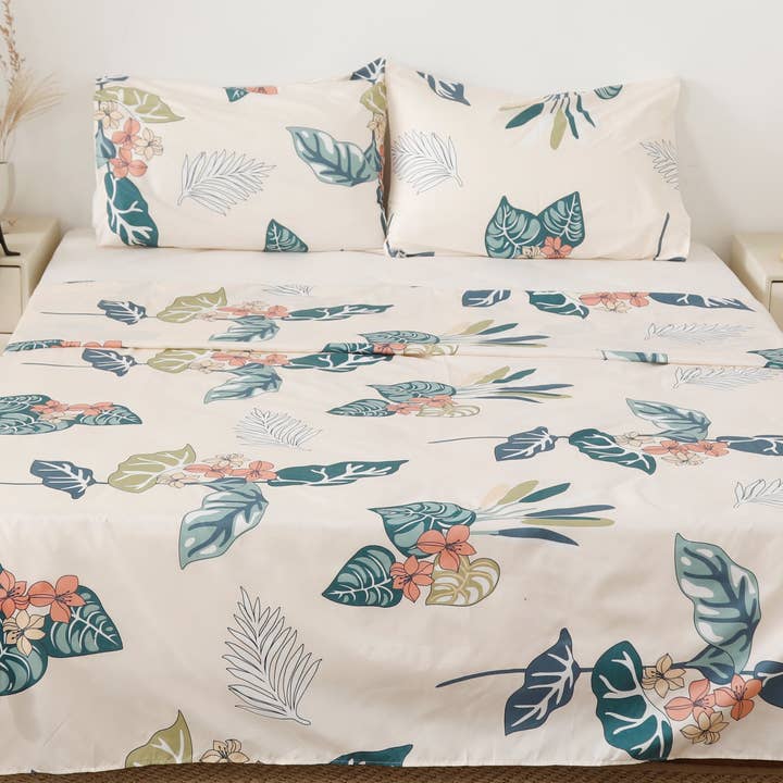 BOD HOME - Wholesale Bedding Set - Florence Green Printed Bedding Set1