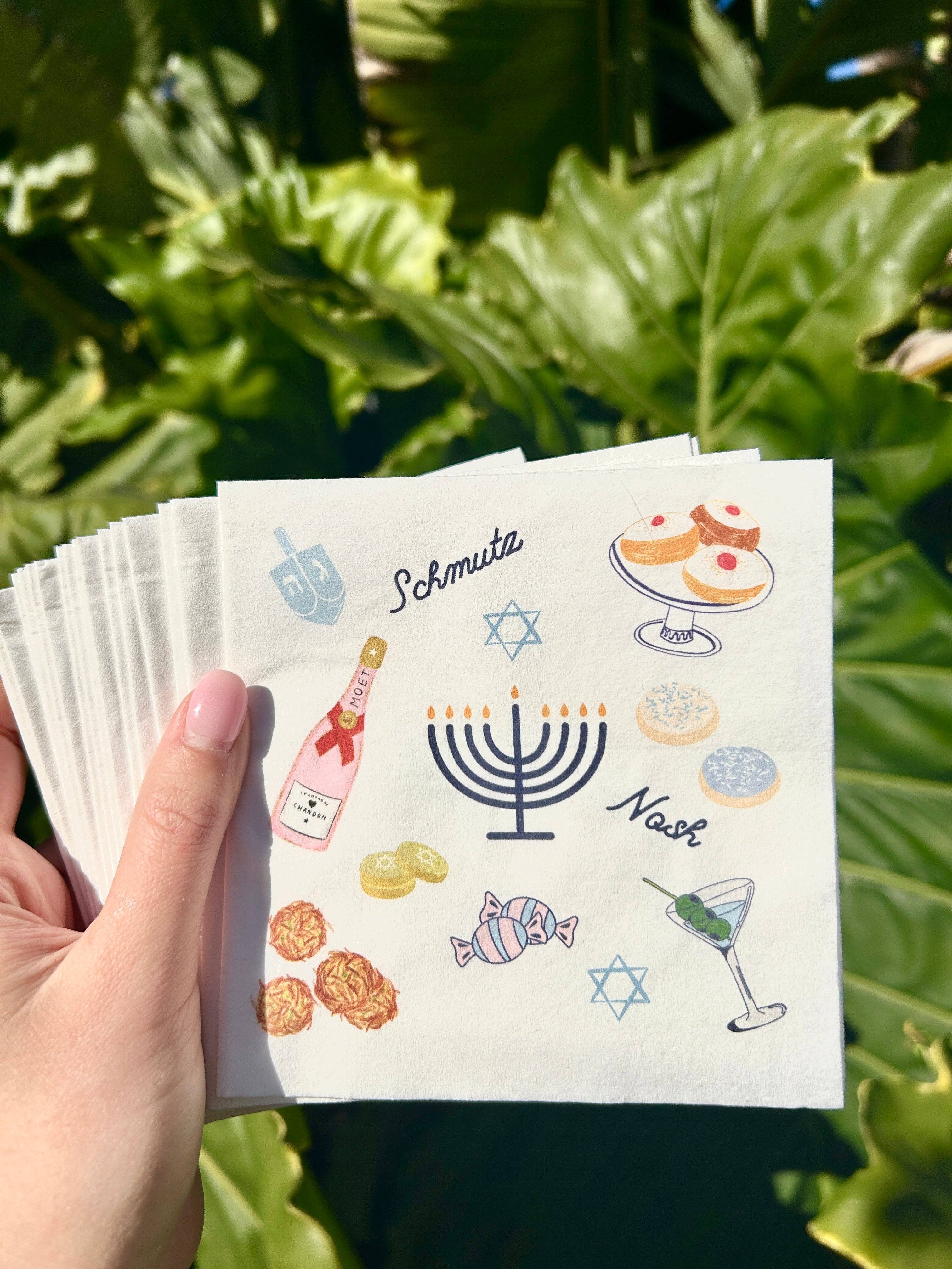 The Nosh Table – Großhandel Einweg-Serviette – Chanukka-Party-Servietten2