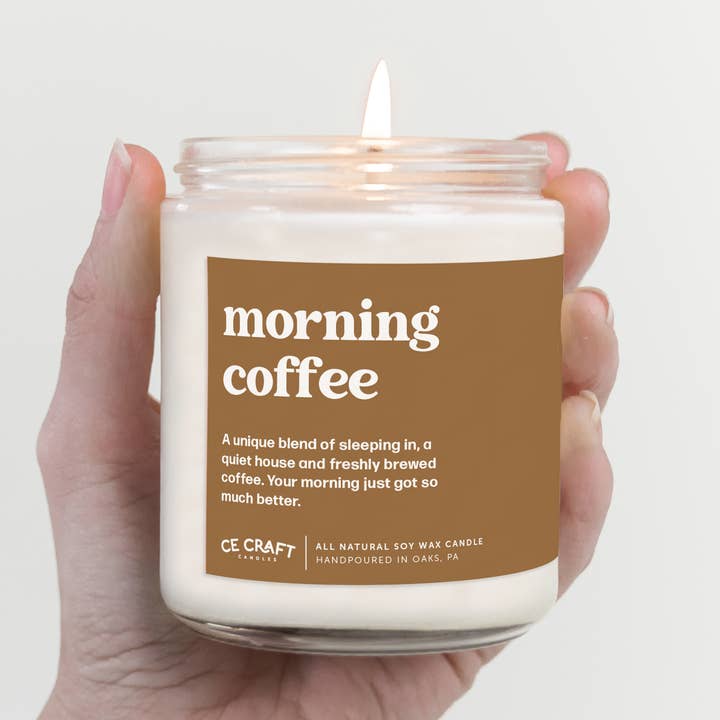 Morning Coffee Scented Soy Wax Candle for wholesale by CE Craft Co