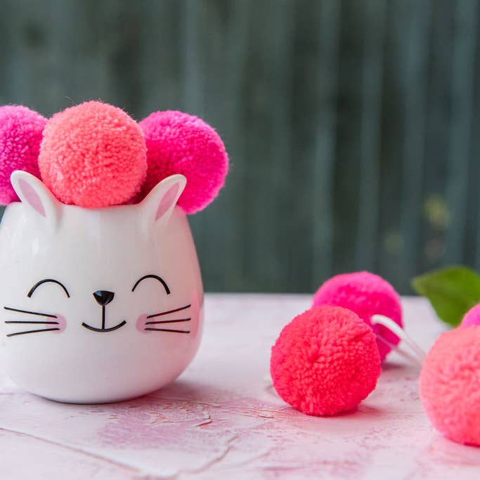 PomPom Galore - Wholesale Hair Tie - Pom Pom Hair Ties Blush Pink set of 22