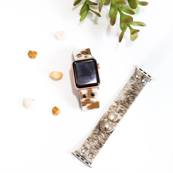 Beaudin Wholesale - Wholesale Watch Band/Strap - Women's - Apple Watch Band | Leather & Cowhide Fur Replacement Strap