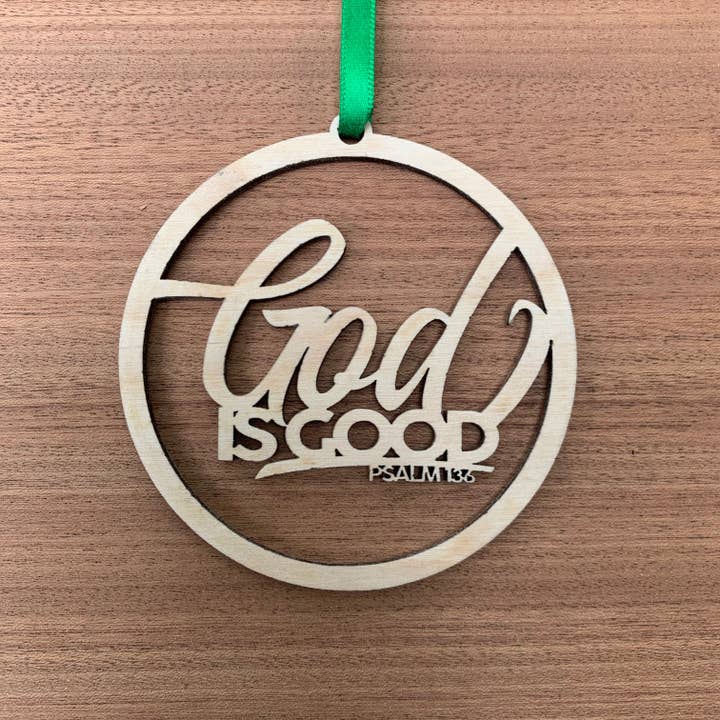Laser-geschnittene Holzverzierung, Gott ist gut für den Großhandel von Ian and Grace Laser studio
