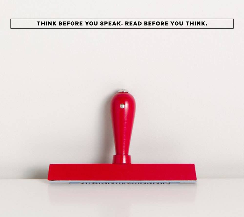 Wms&Co. - Wholesale Rubber/Decorative Stamp - Philosophical Quote Hand Stamp and Inkpad - Single Line36