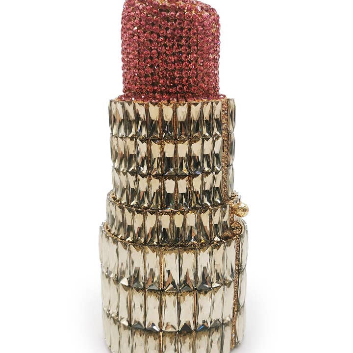 Ole - Wholesale Clutch bag – women's - Lipstick Rhinestone Evening Bag HB17275