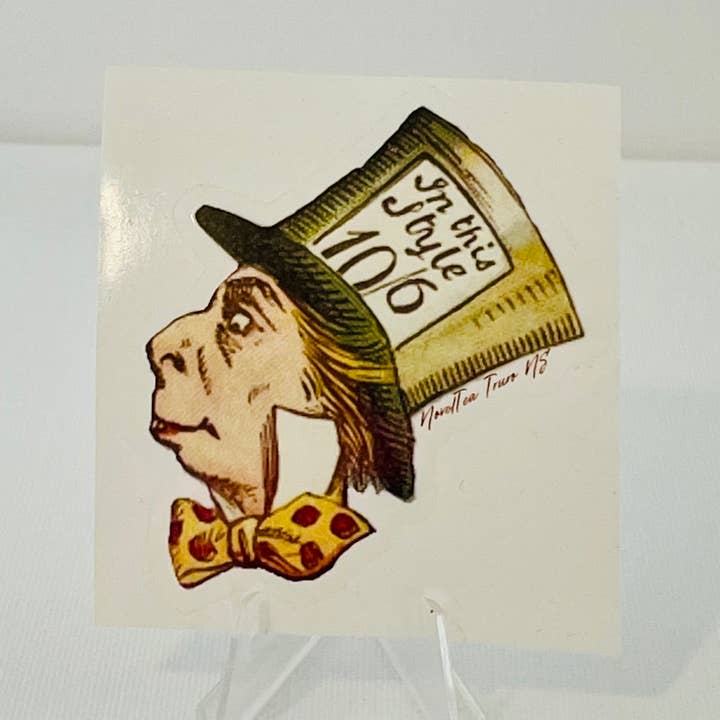 In This Style - Alice in Wonderland Clear Vinyl Sticker for wholesale by NovelTea Bookstore & Gifts