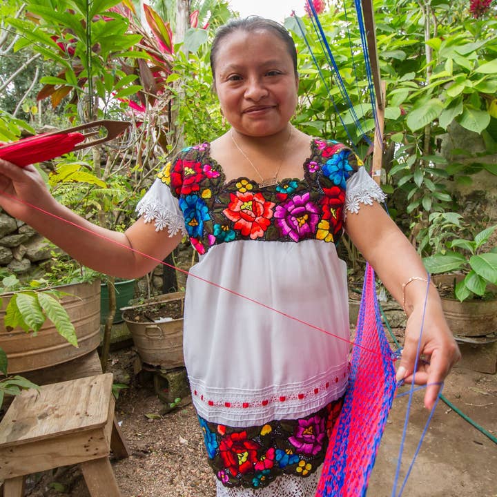 Authentic Mexican Outdoor Undercover Cotton Hammock in Jardin for wholesale on Faire9