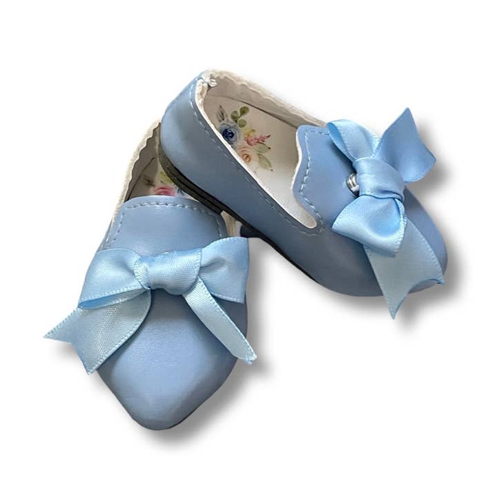 Rococo 18th Century Historical Shoes Blue 18 Inch Dolls for wholesale by Bbeauty Dolls