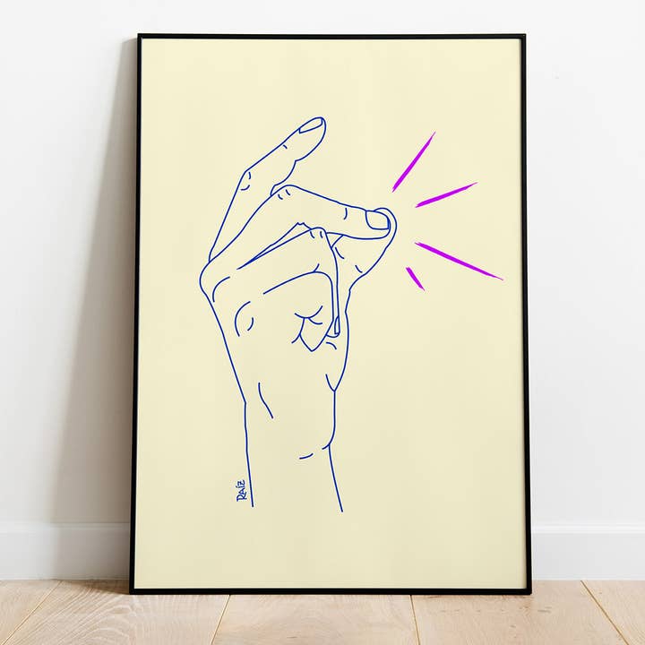 Mano Handmade Serigraphy Art Print for wholesale by RAIZ