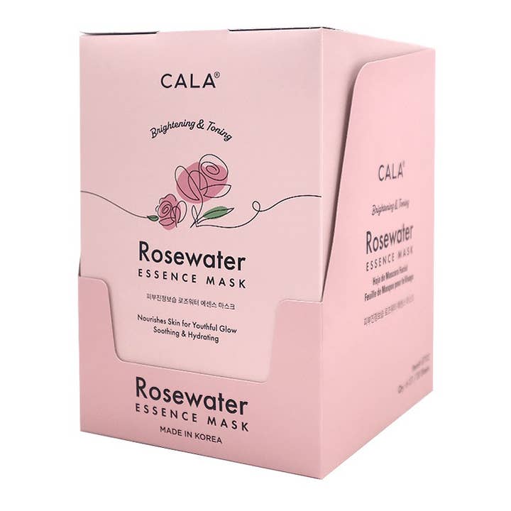 PINEAPPLE Beauty – Großhandel Gesichtsmaske – CALA 67102 Rosewater Essence Gesichtsmaske - 6 Stück
