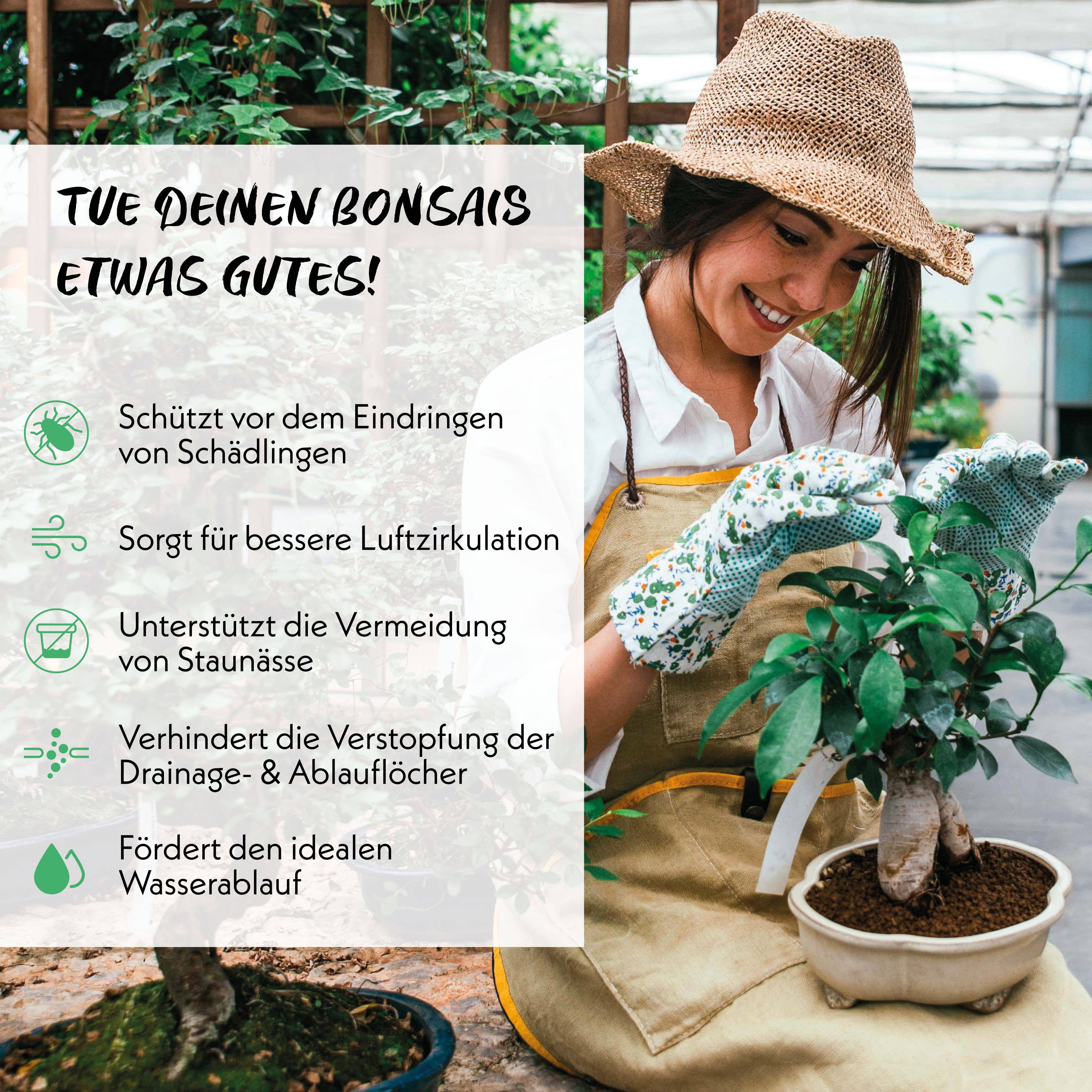 Vendix GmbH - Wholesale Garden Tool - HappySeed set of 10 bonsai plastic cover nets, black4