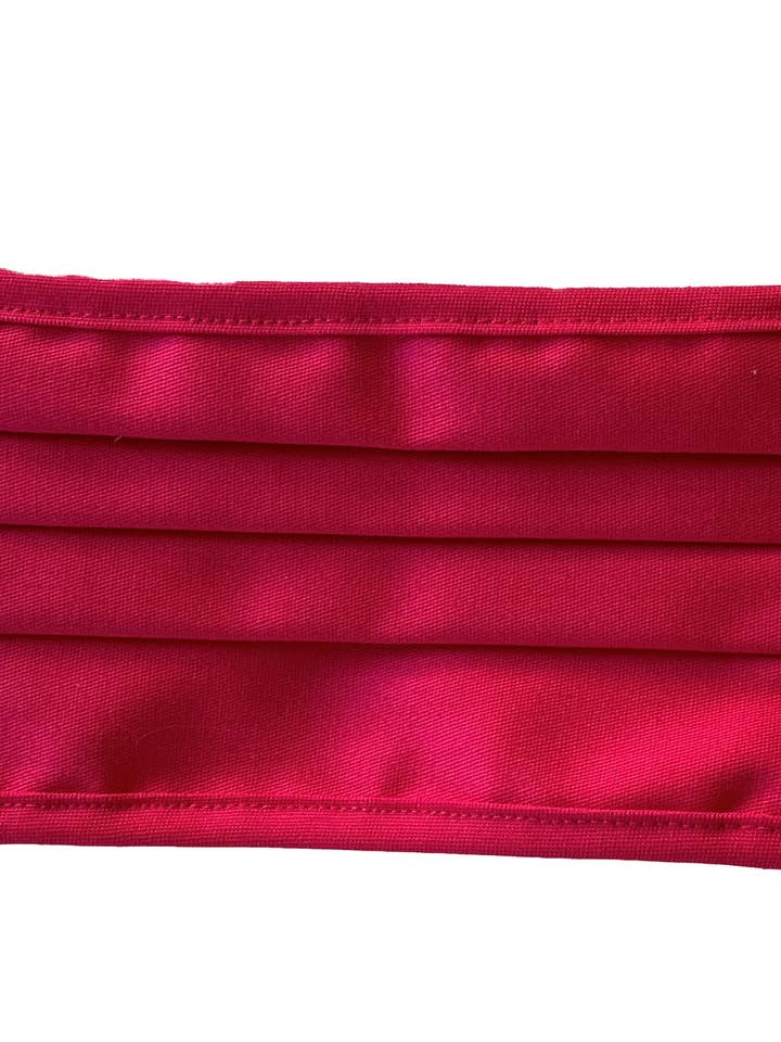 Fuchsia Face Mask Made in USA, Pleated Face Mask for wholesale by DtlaClothing