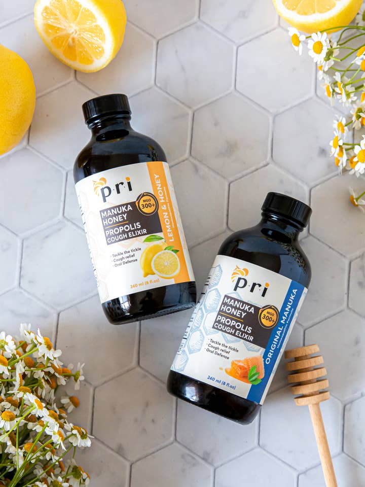 Manuka Honey and Propolis Cough Elixir Lemon & Honey for wholesale by Pacific Resources