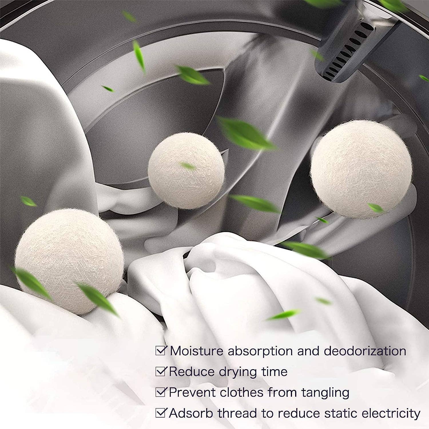 VIGOR - Vente Balles de sèche-linge - Lot de 6 boules de séchage en laine 100 % pure laine de Nouvelle-Zélande7