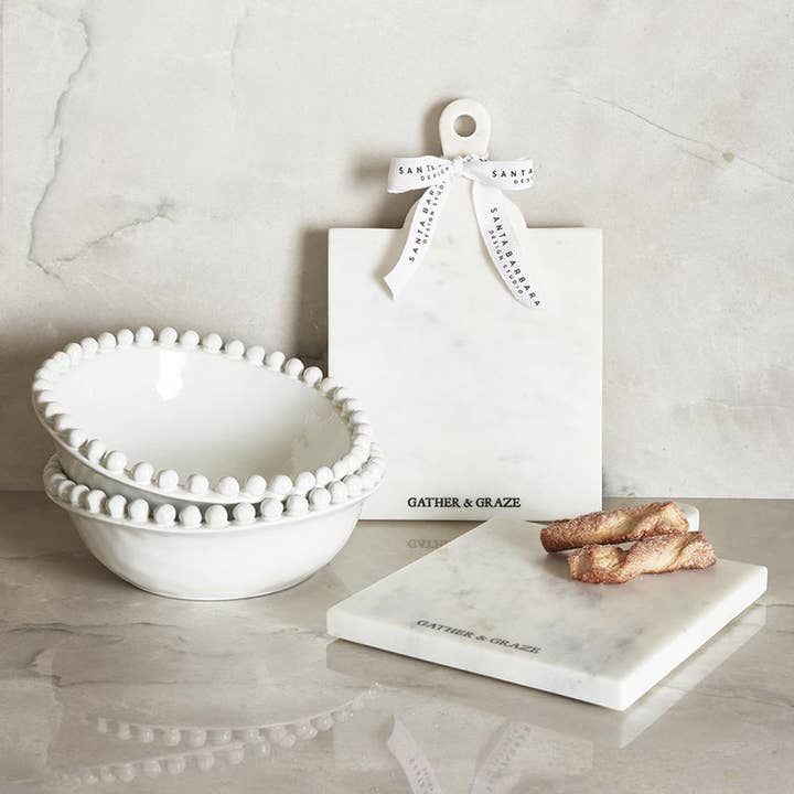 Santa Barbara Design Studio by Creative Brands - Wholesale Decorative Plate/Dish/Bowl - Beaded Bowl - White