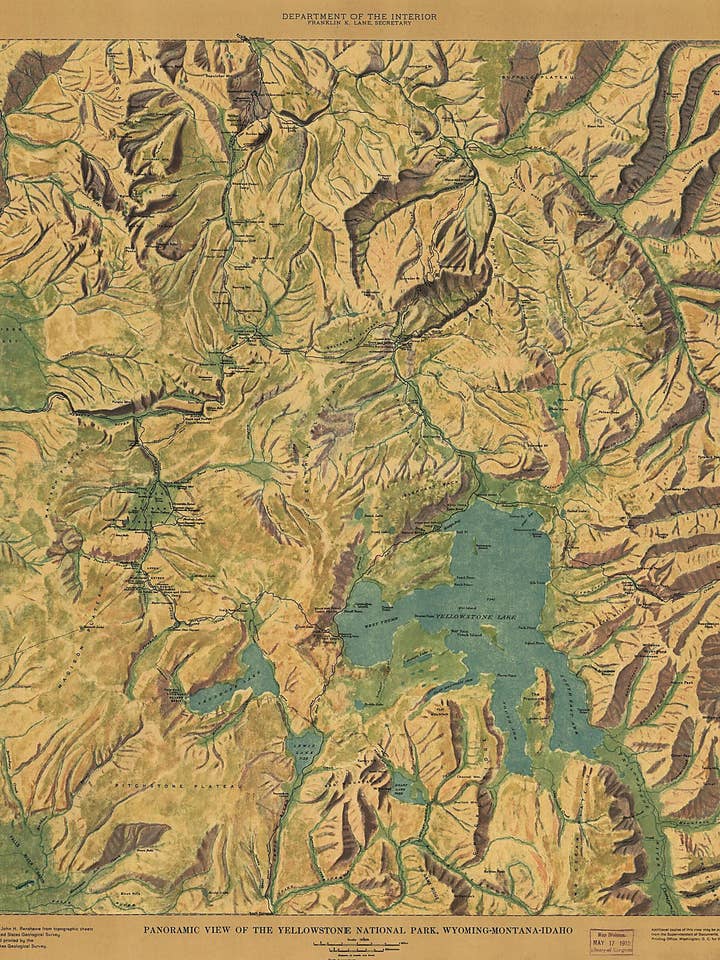 Montana-Idaho 1915 for wholesale by Relic Map Co.