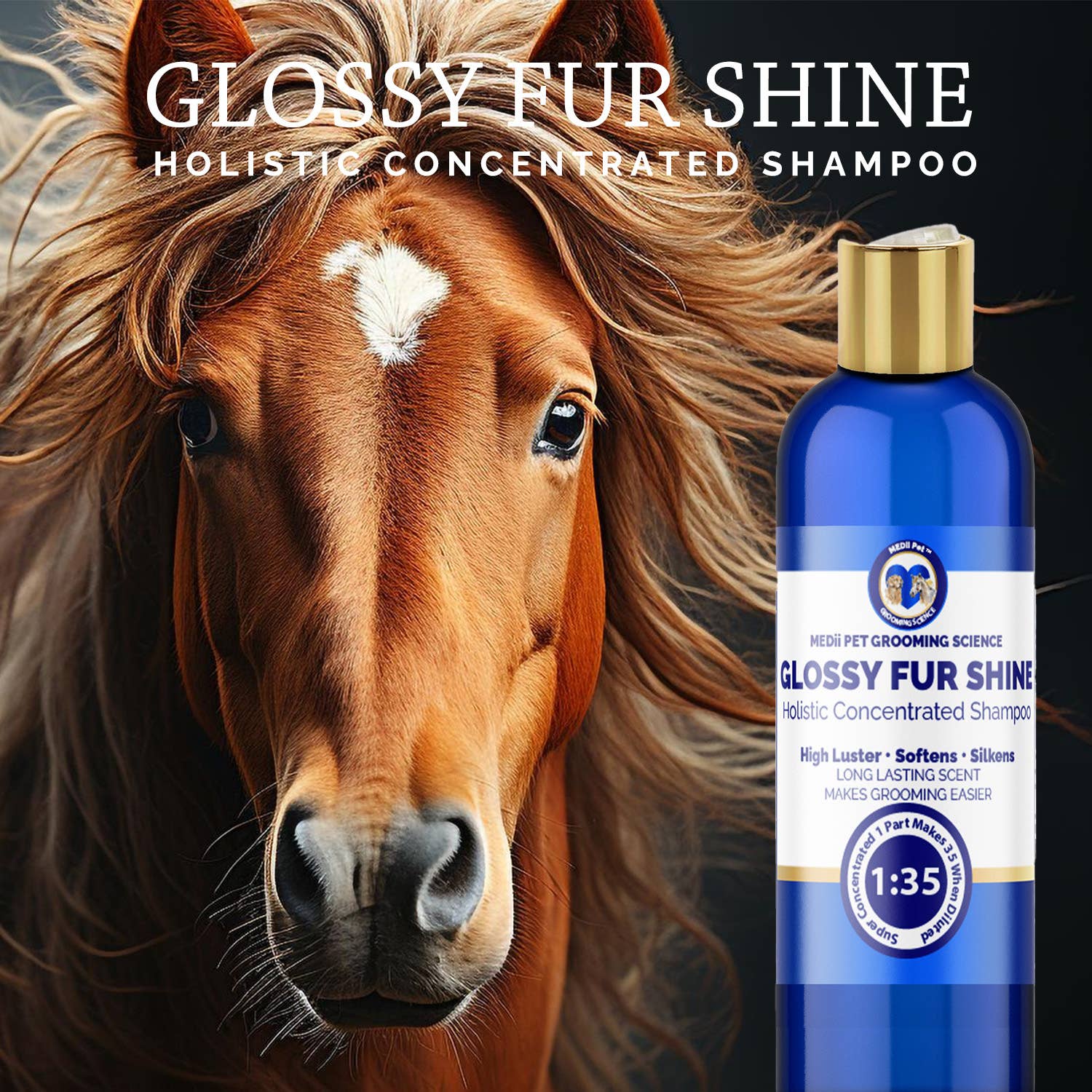 Global Private Brands - Wholesale Pet Grooming Aid - Dog - MEDii Pet 16oz Brightener Glossy Fur Shine6
