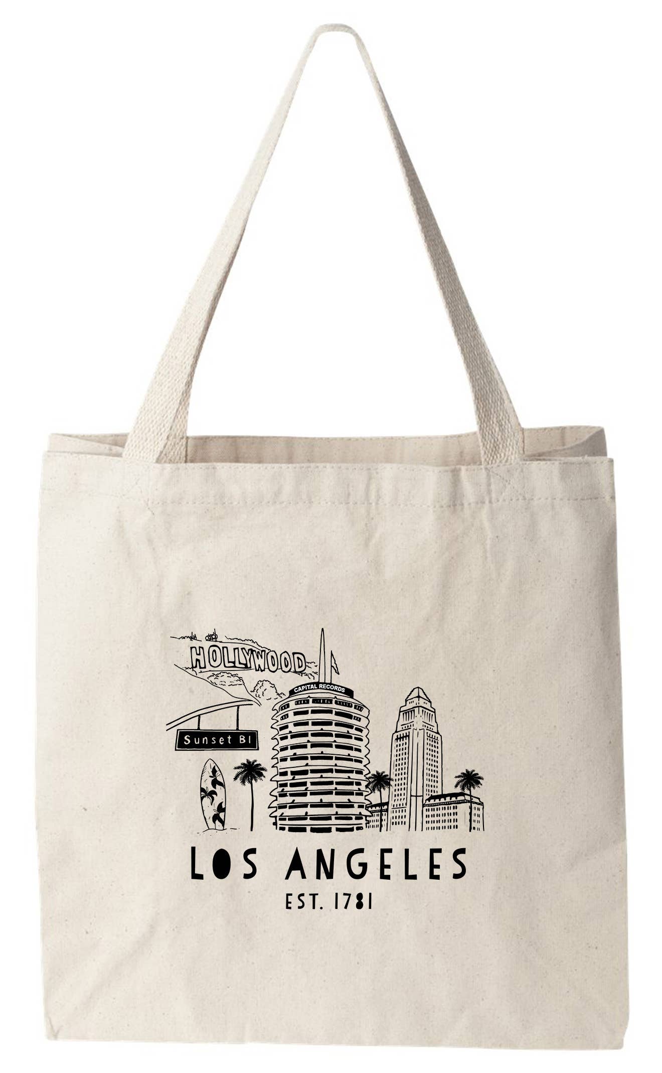 Moonlight Makers – Engroshandel Tote bag - Unisex – Los Angeles, CA Skyline - Tasker i lærred - LA, Hollywood