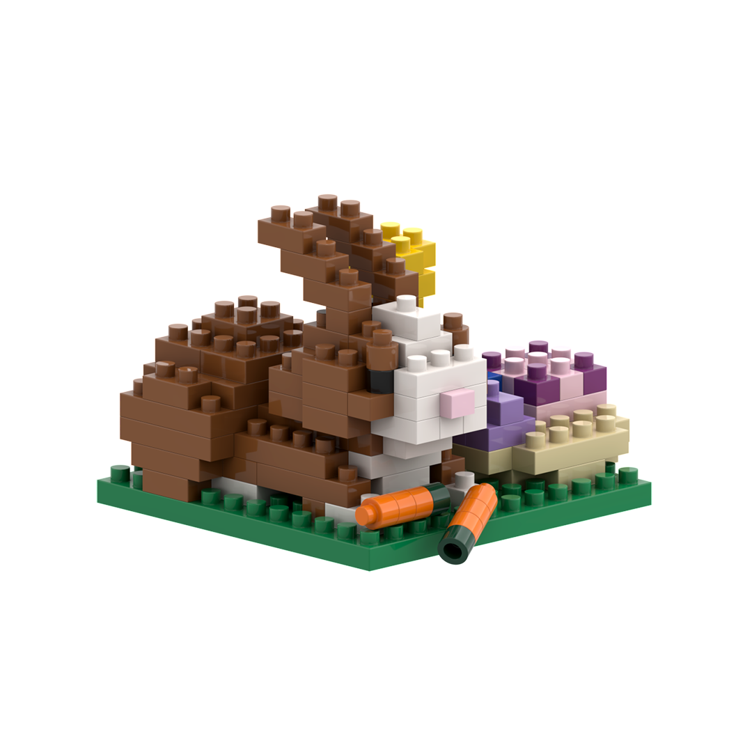 Brixies - Wholesale Build-a-Toy - Kids - BRIXIES Postcard Easter Bunny1