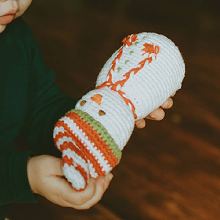 Pebble - Wholesale Handheld Rattle - Baby - Holiday Rattle - Plush Snowman