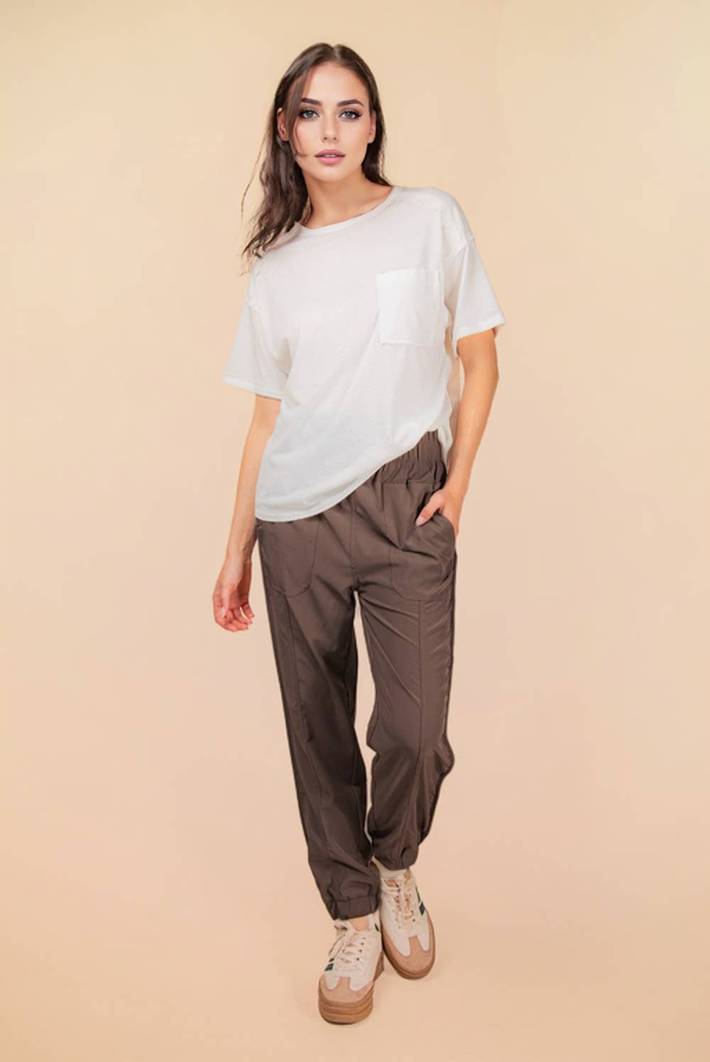 VERY J - Wholesale Athletic Sweatpants/Joggers - Women's - NP70063-Elasticized waist jogger pants21