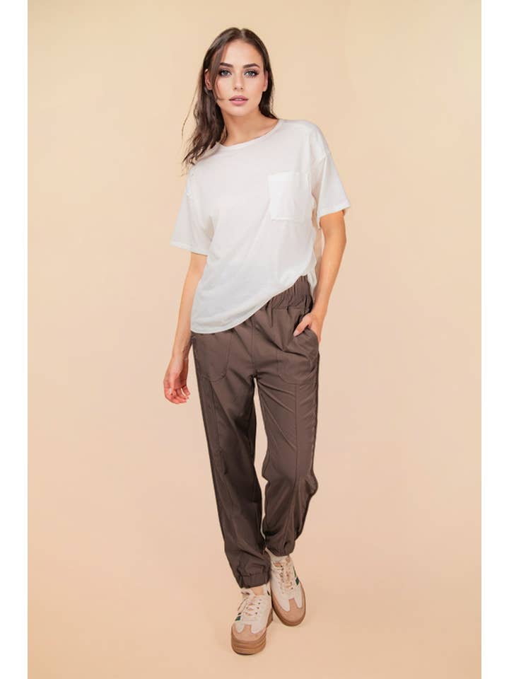 VERY J - Wholesale Athletic Sweatpants/Joggers - Women's - NP70063-Elasticized waist jogger pants21