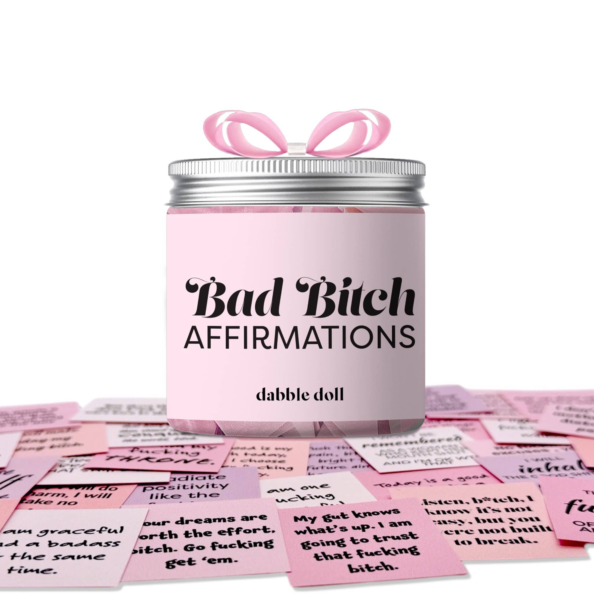 Dabble Doll – Großhandel Freundschaftskarten – Badass B*tch Glas - Stimmungsaufhellendes Motivationsgeschenk mit Box2
