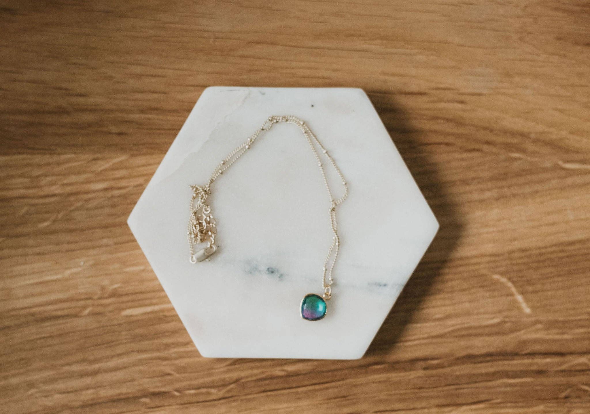 Moxie Collective (formerly Atonement Design) - Wholesale Choker/Collar - Iridescent Quartz Heart Choker4