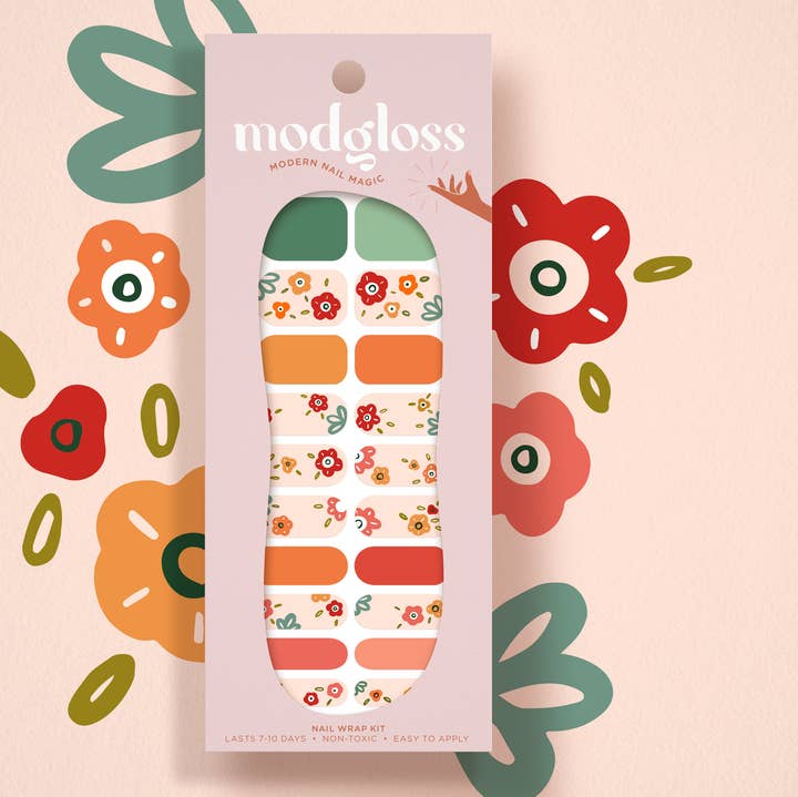 Modgloss - Wholesale Nail Art/Decal - 'Folksy Floral' Mexican Flower Nail Art Wrap Kit0