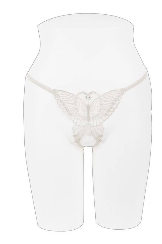 Best Underwear Line - Venta al por mayor Ropa interior - Mujer - Tanga sin entrepierna con forma de mariposa YM-66033-THG1