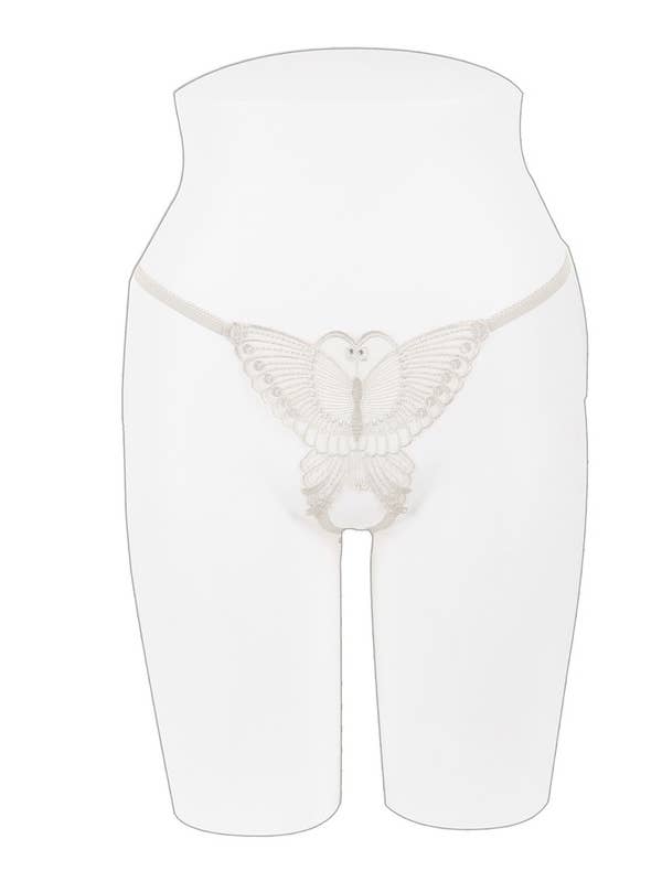 Best Underwear Line - Venta al por mayor Ropa interior - Mujer - Tanga sin entrepierna con forma de mariposa YM-66033-THG1