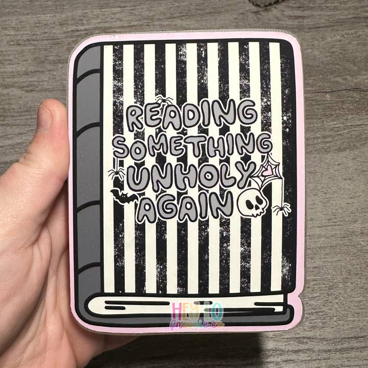 Reading Something Unholy Again | Bookish Car Freshie for wholesale by Hey Lo Freshie Co