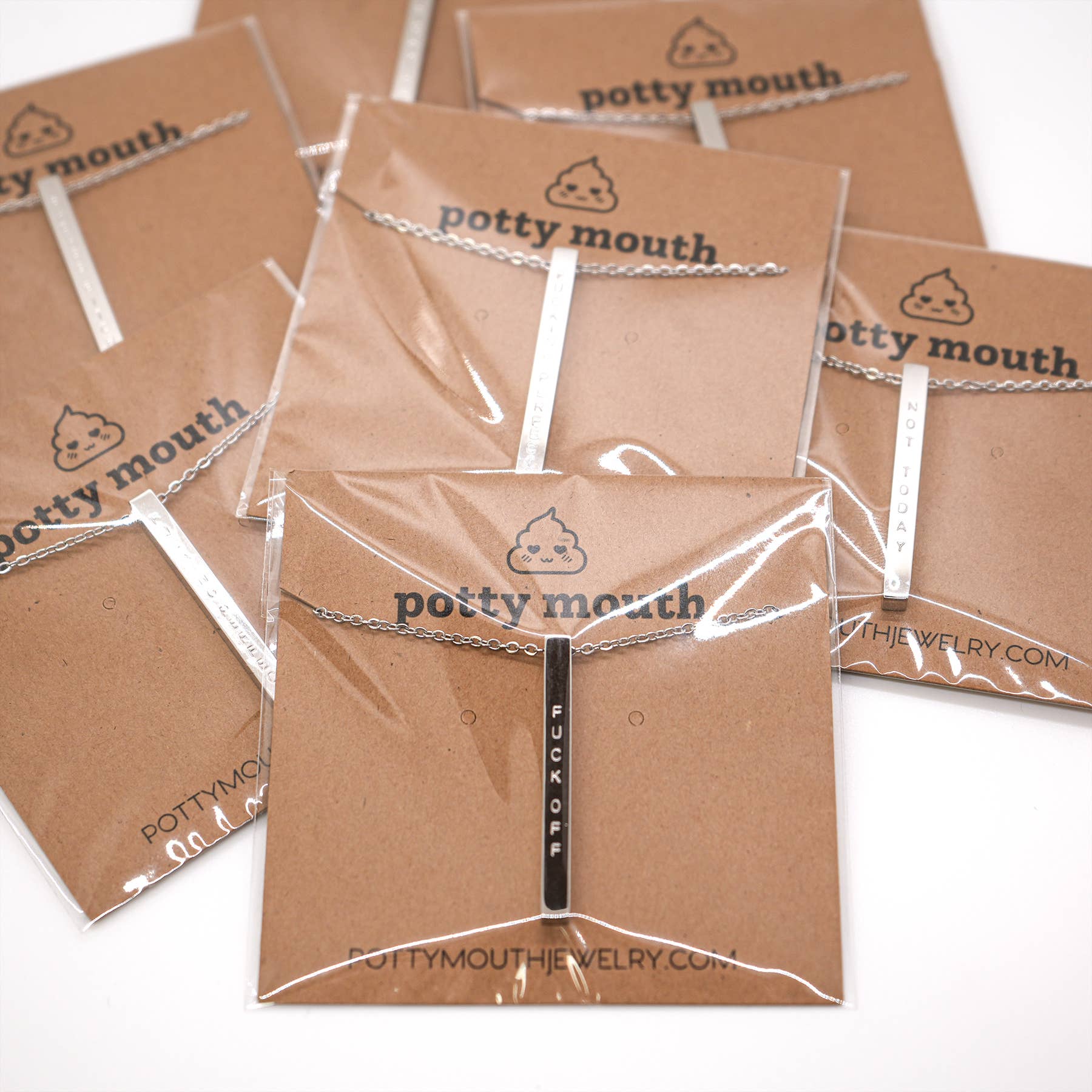 Potty Mouth Studio - Wholesale Pendant/Charm Necklace - Swear Word Necklaces, Stainless Steel, Hand Stamped2