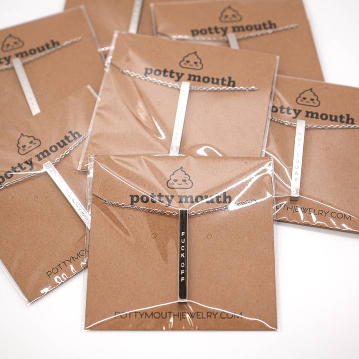 Potty Mouth Studio - Wholesale Pendant/Charm Necklace - Swear Word Necklaces, Stainless Steel, Hand Stamped2