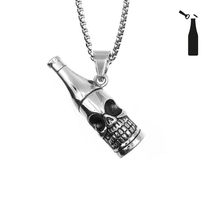 Skull oplukker halskæde - X-170 for engroshandel hos Awaken