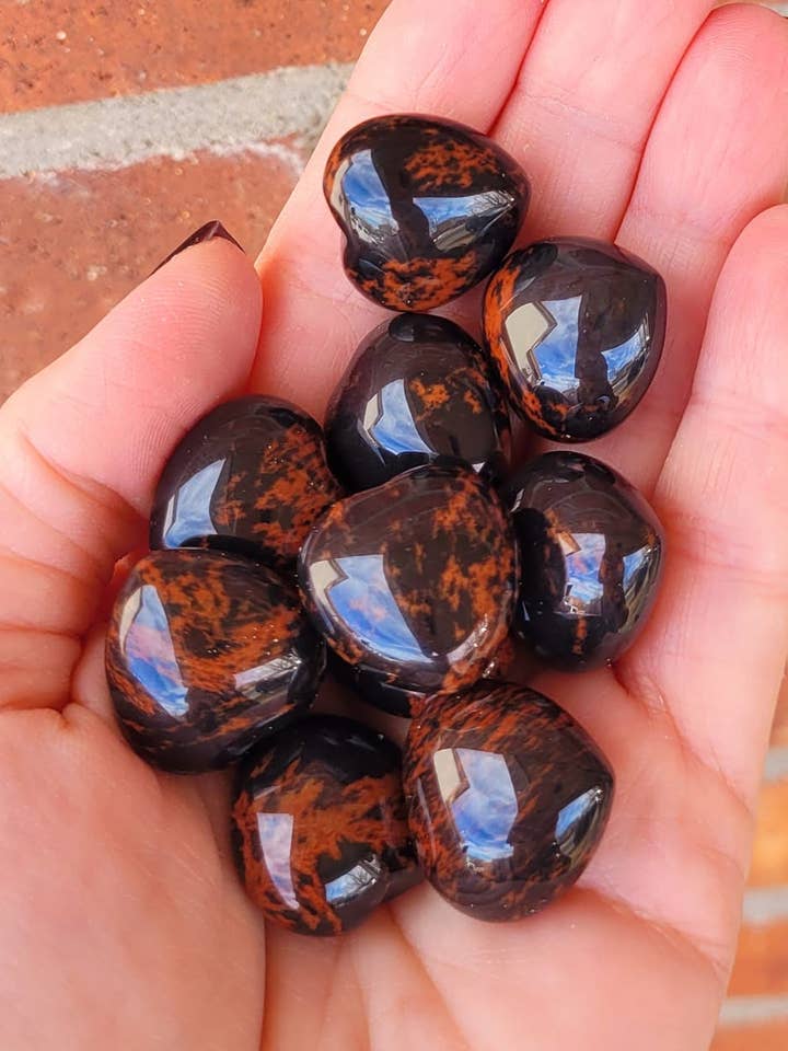 Mini Mahogany Obsidian Hearts for wholesale by ZARDENIA