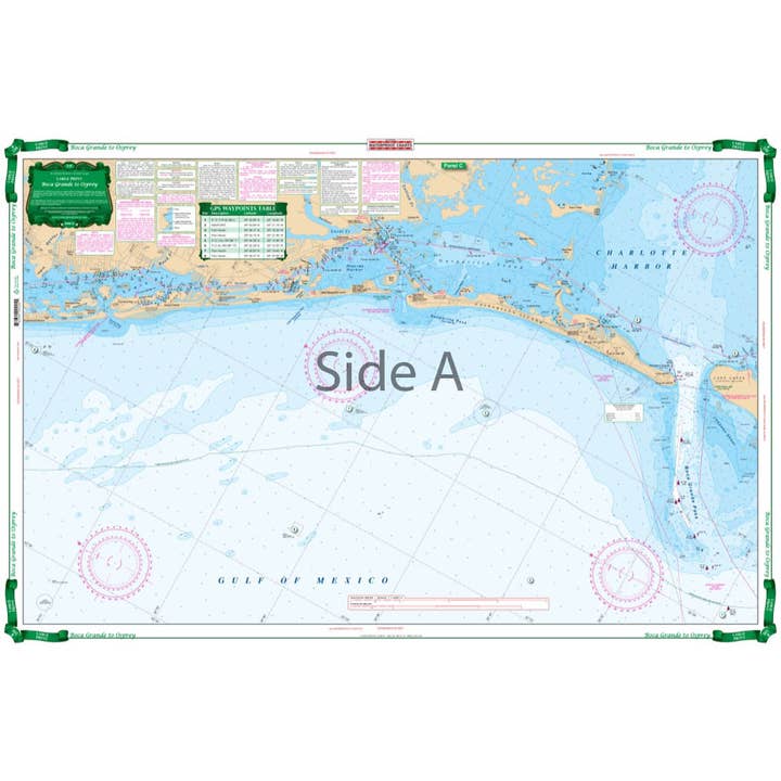 Boca Grande to Lemon Bay Large Print Navigation Chart 24E for wholesale by Waterproof Charts