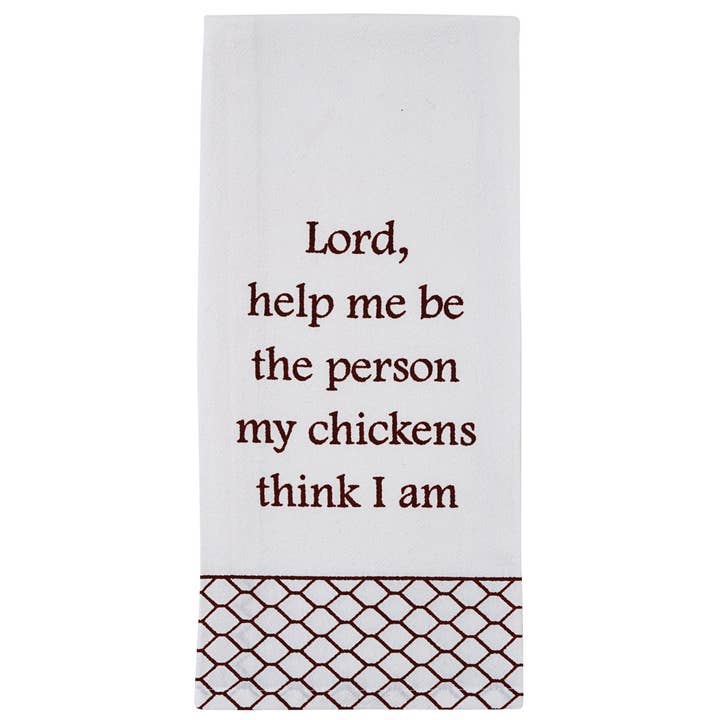 Strofinaccio stampato Lord, Help Me Flour Sack per la vendita all'ingrosso da parte di Park Designs