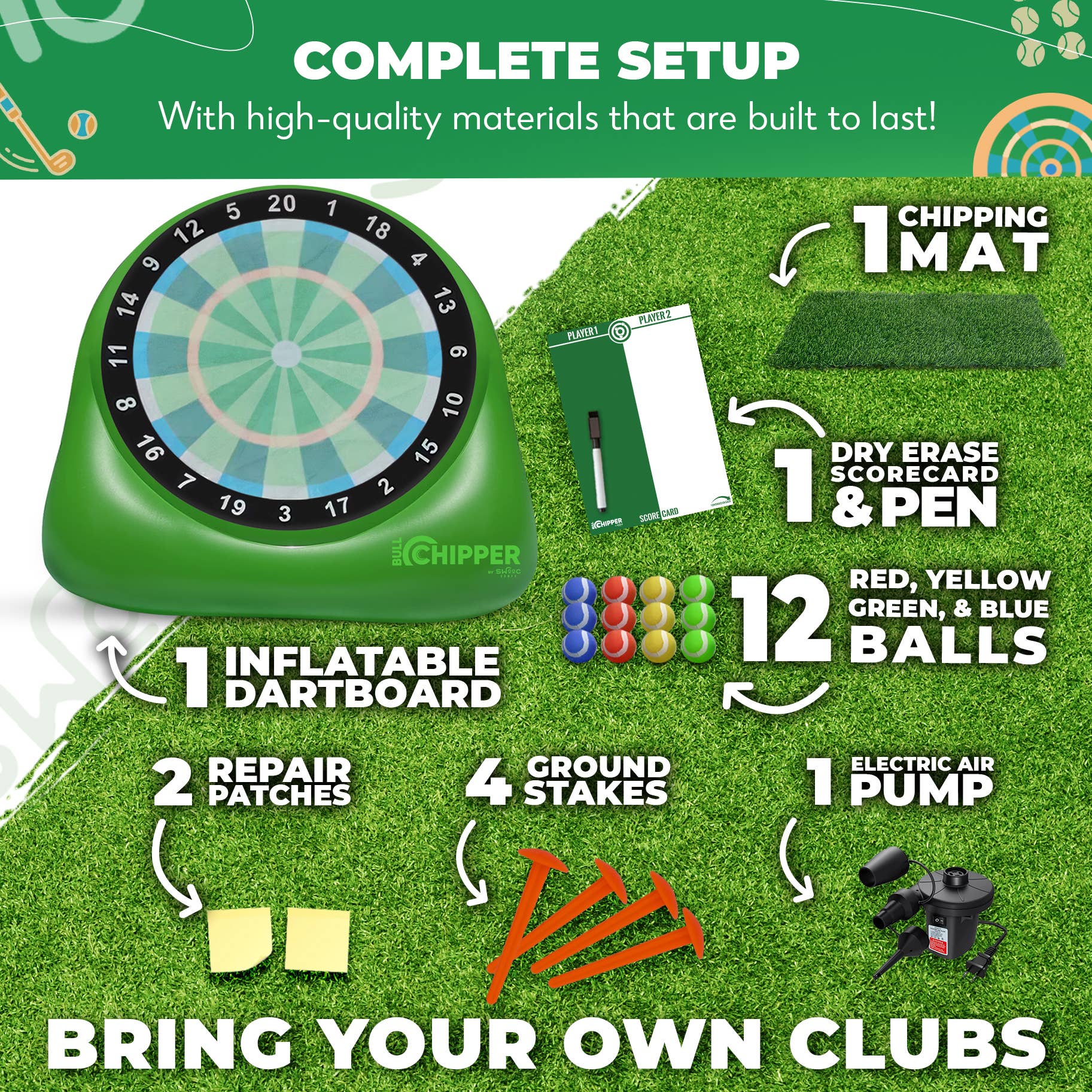 Swooc Games - Wholesale Inflatables - Bull Chipper™ | Giant Golf Darts (Over 6ft Tall)5