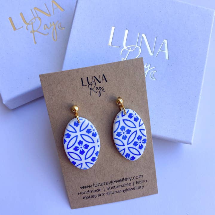 The Gaia - Collection inspirée des azulejos portugais pour la vente par Luna Ray Jewellery