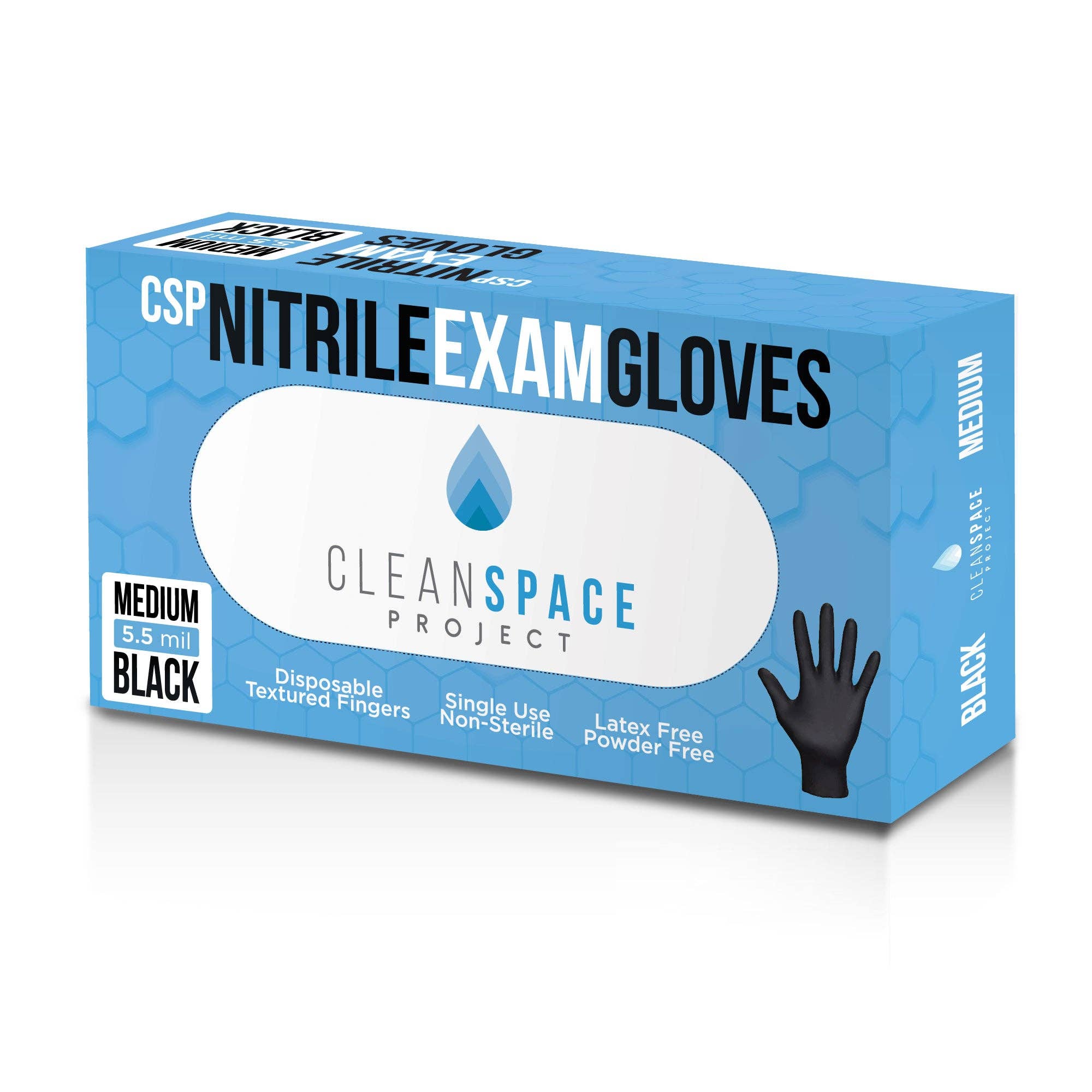 Clean Space Project - Wholesale Cleaning gloves - CSP Nitrile Gloves - 5.5 mil Black1