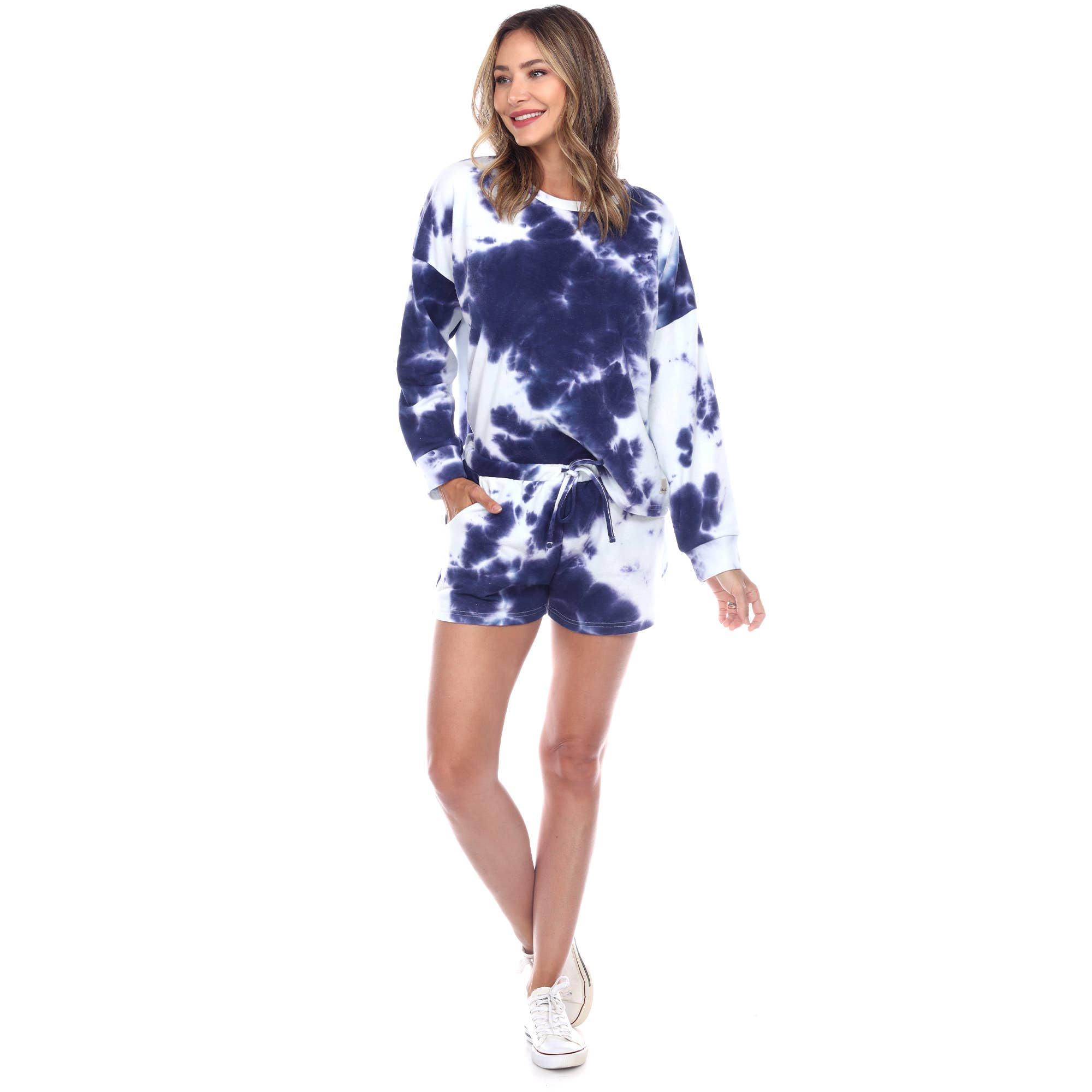 WHITE MARK - Wholesale Lounge Set - Women's - Women's Tie Dye Lounge Top & Shorts Set - NEW COLORS9