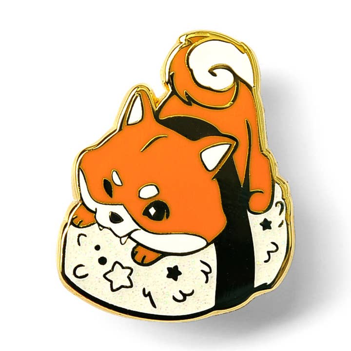 Shiba Inu (Röd) Sushi Enamel Pin, fars dag gåva, hund mamma för wholesale av Flair Fighter