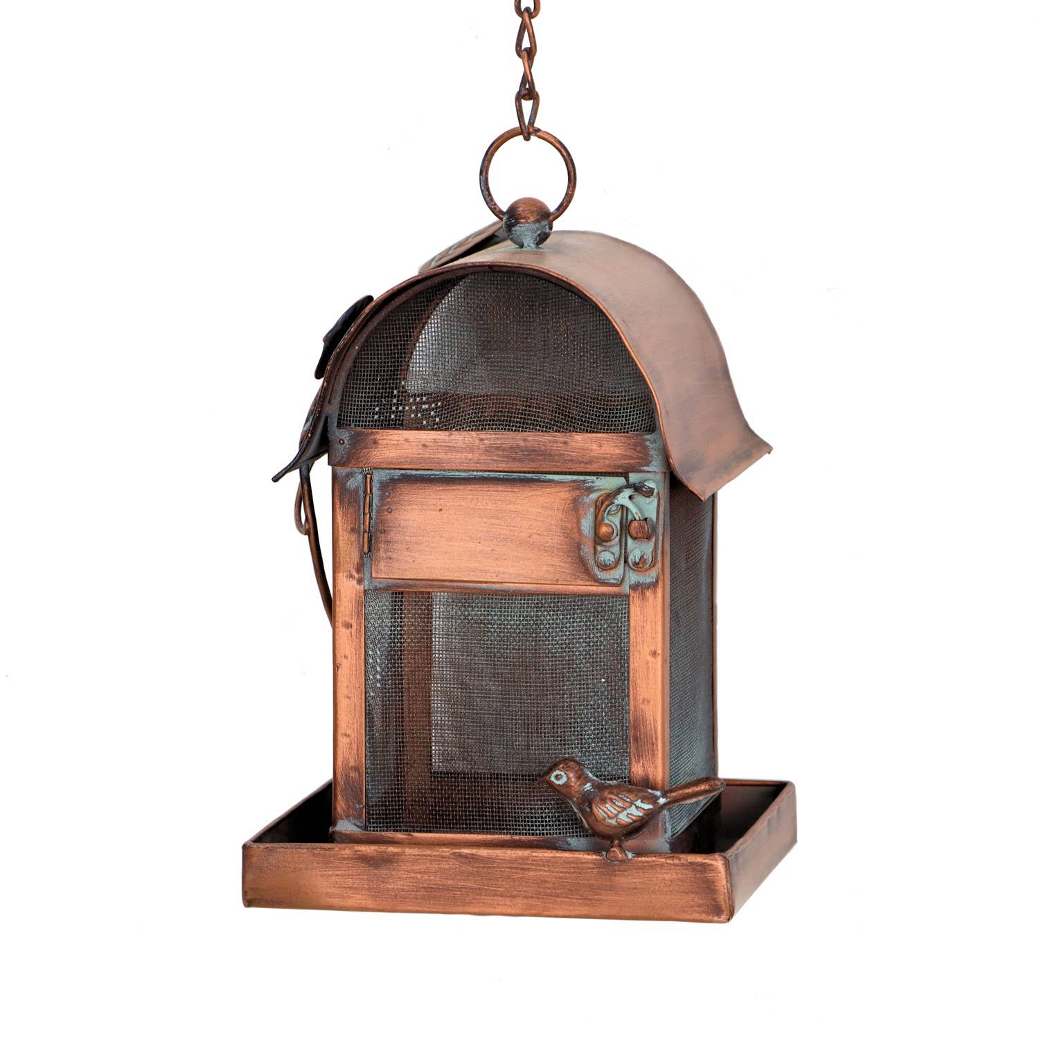 Zaer Ltd. International - Wholesale Bird Feeder - Hanging Iron Bird Feeder with Copper "Prairie"2