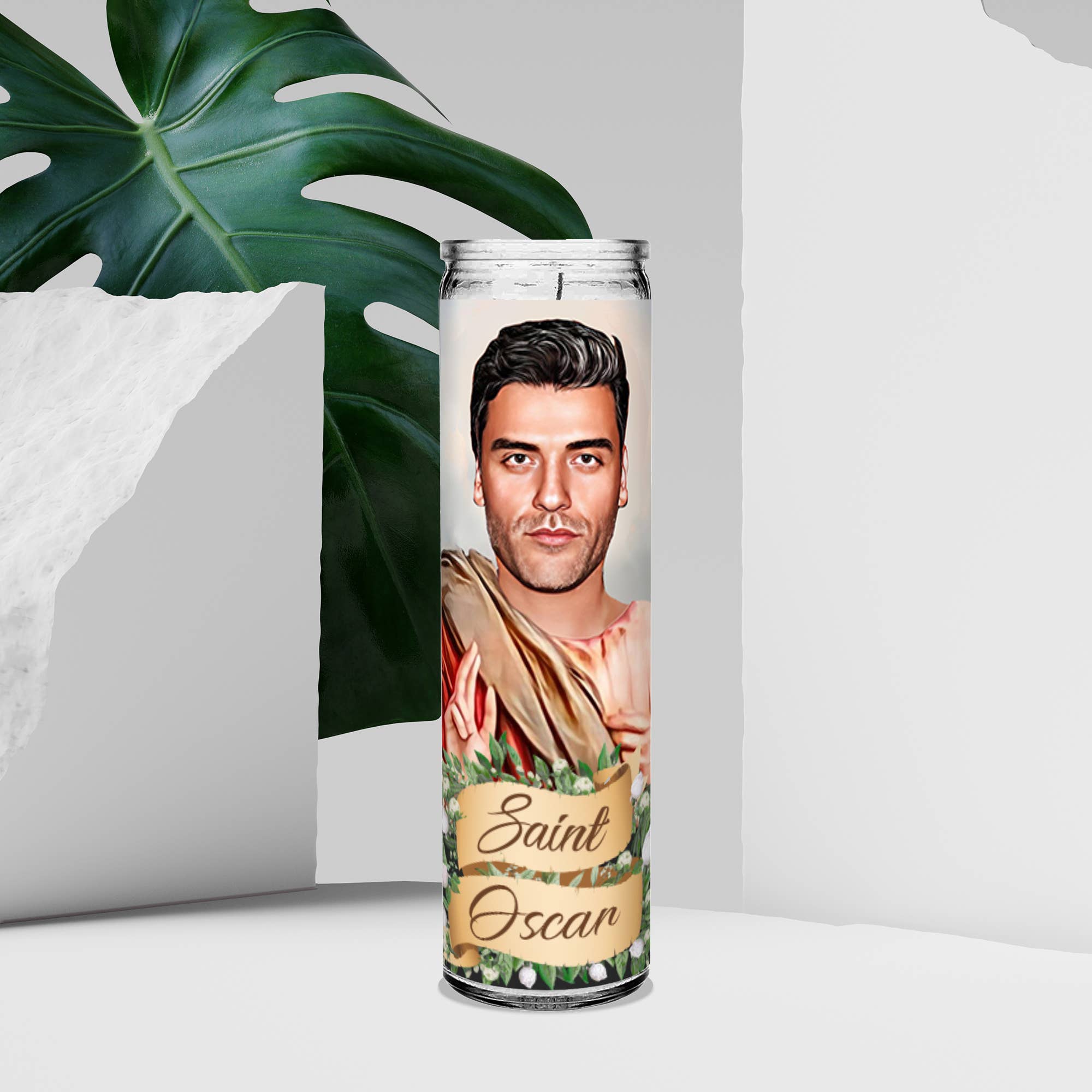 Texrah - Wholesale Votive Candle - Saint Oscar Isaac Celebrity Prayer Altar Candle - 8" white1
