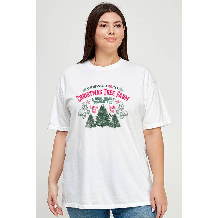 BLANC T-SHIRT GRAPHIQUE DE NOËL HOLIDAY en vente sur Faire