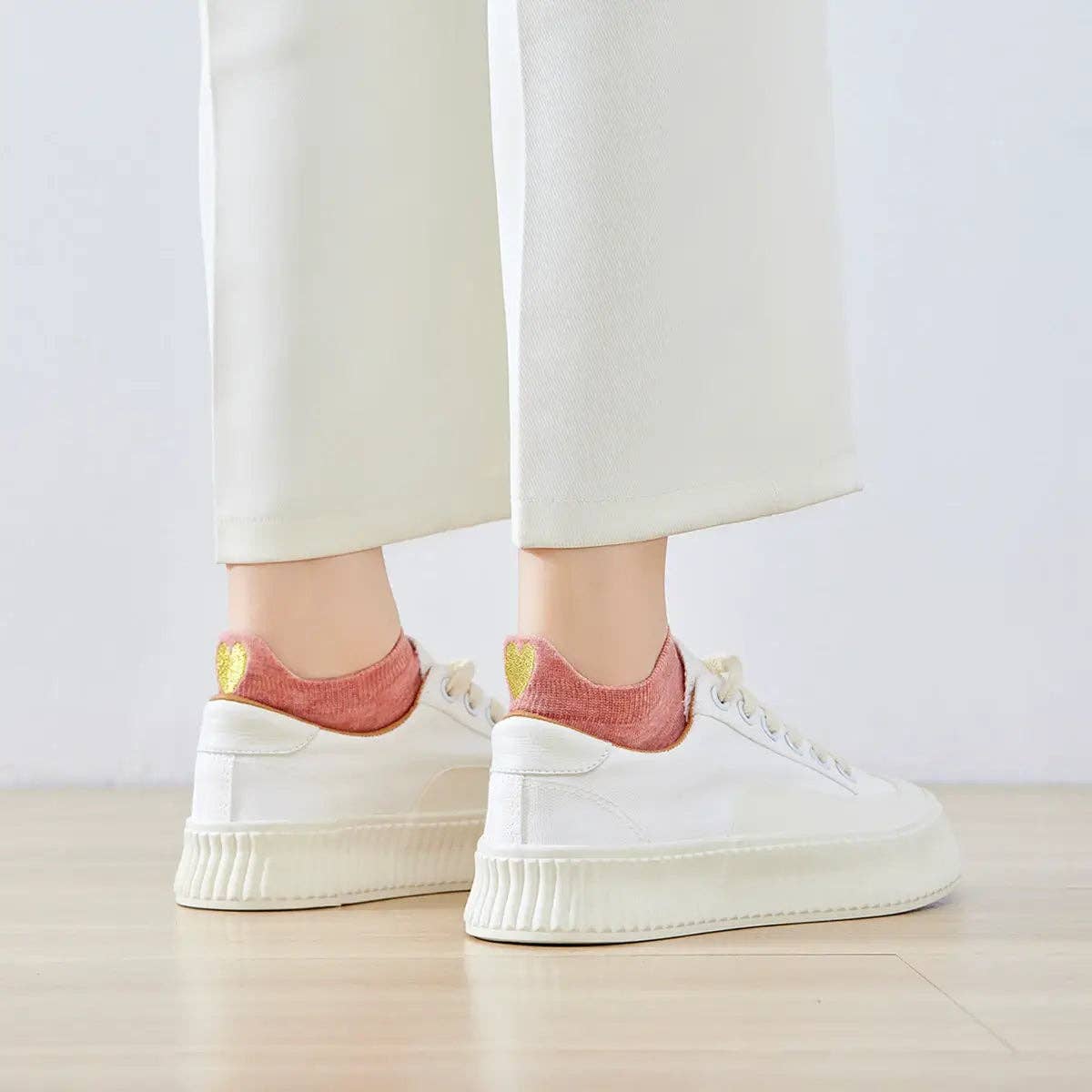 Tites Chaussettes - Vendita all'ingrosso Calzini - Donna - Calzini Linguetta Cuore Dorato Donna I 35-413