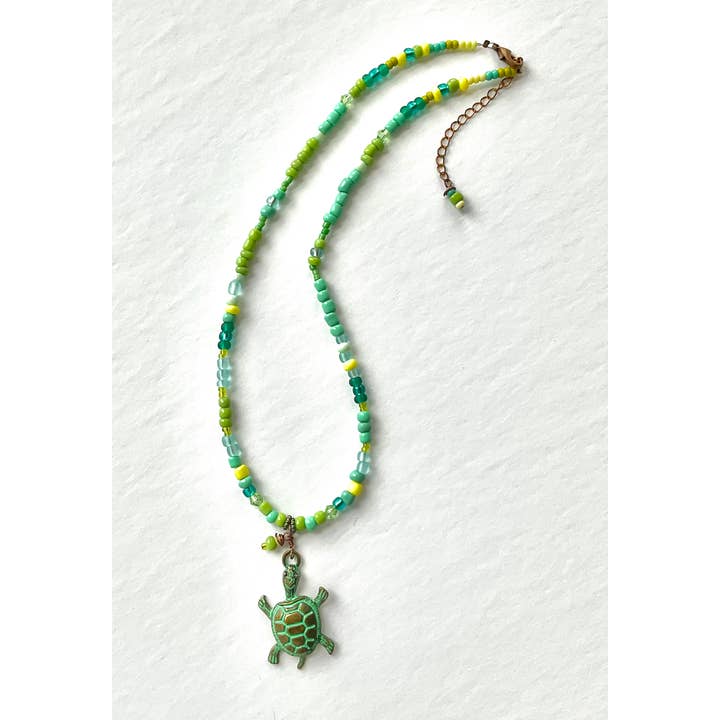 Turtle Necklace: glass, crystal for wholesale by Spirit Shack