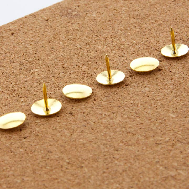 Luna Office Supply - Everyday Essential - Wholesale Thumbtacks - Brass Gold Thumb Tack - Pack of 2001