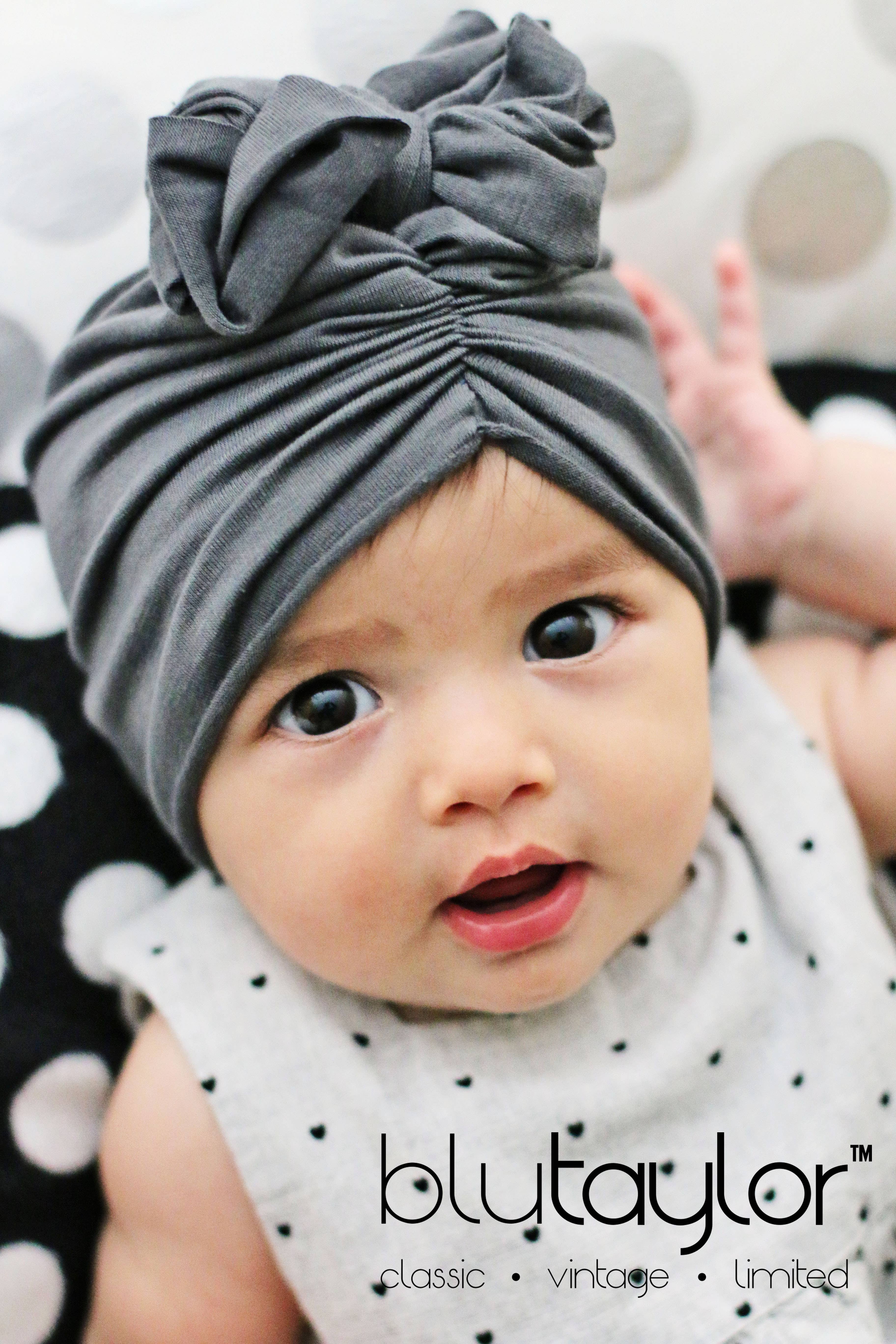 BluTaylor® - Wholesale Baby Headwrap - Baby - Classic Head Wrap Hat - Slate3