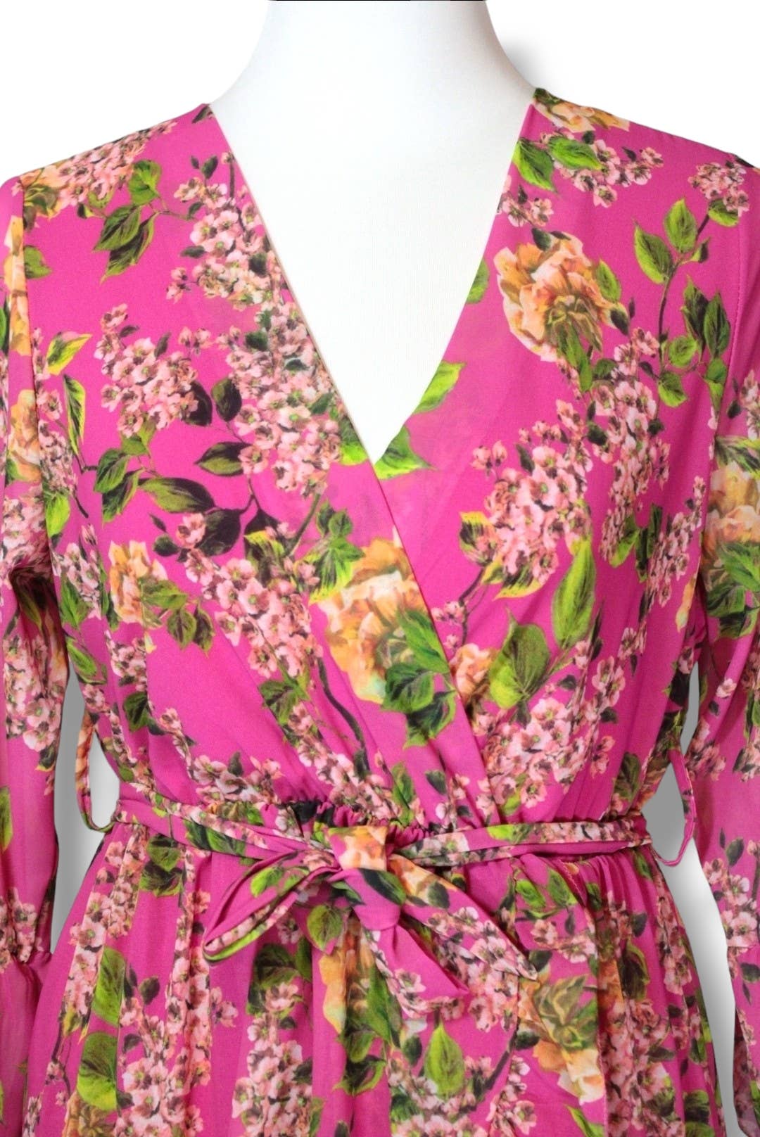 NINEF – Vestido - Mulher por atacado – Vestido Envelope Vibrant Meadow com Estampa Floral9